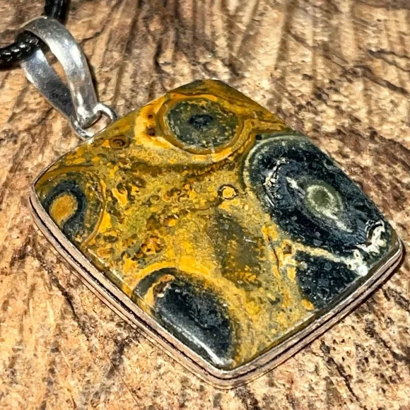 Yellow Green Bumblebee Jasper 2” - Picture 10 of 14
